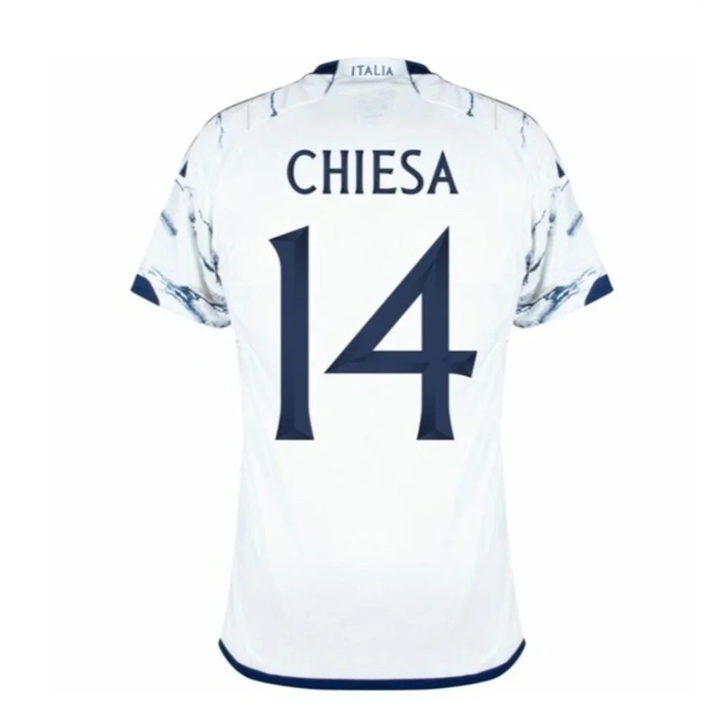 Adidas Italy Away Chiesa 14 Soccer Jersey 2023-2024 White Size Medium NWT‎